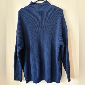 Women’s Dark Blue Turtleneck Sweater